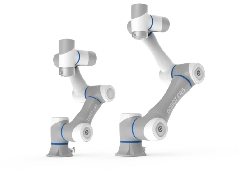 Dobot CR5 and CR5 standing together